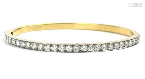 Diamond, Platinum-Topped, 18k Yellow Gold Bracelet.