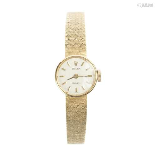 Ladies Rolex Precision 18k Yellow Gold Wristwatch.