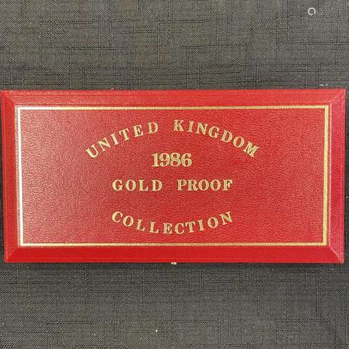 U.K. 1986 Gold Proof Three Coin Set.