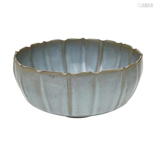 Chinese Jun Type Foliated Bowl