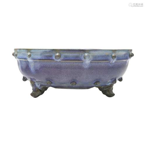 Chinese Large Purple-Lavender Narcissus Bowl