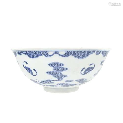 Chinese Blue and White Bowl, Kangxi Mark