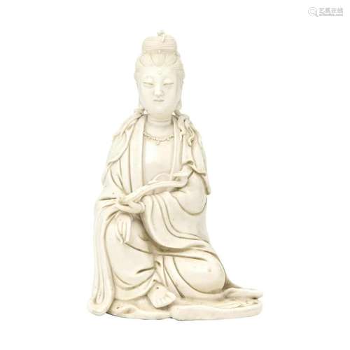 White Porcelain Seated Guanyin Statue