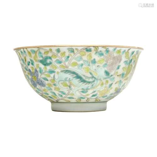 Chinese Famille Rose Qiling Bowl, Yongzheng mark