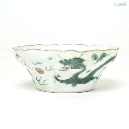 A Chinese Famille Rose 'Dragon' Bowl, Daoguang Mark