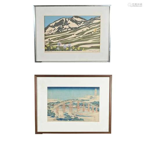 Two Framed Japanese Woodblock Prints