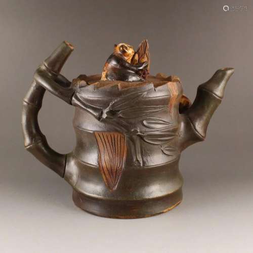 Chinese Yixing Zisha Clay Teapot w Artist Signed