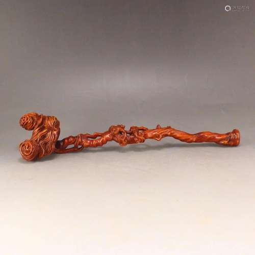 Chinese Boxwood Wood Ruyi Scepter