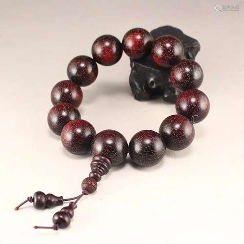 78 G Chinese Zitan Wood Beads Prayer Bracelet