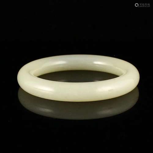 Inside Diameter 57 MM Chinese Hetian Jade Bracelet