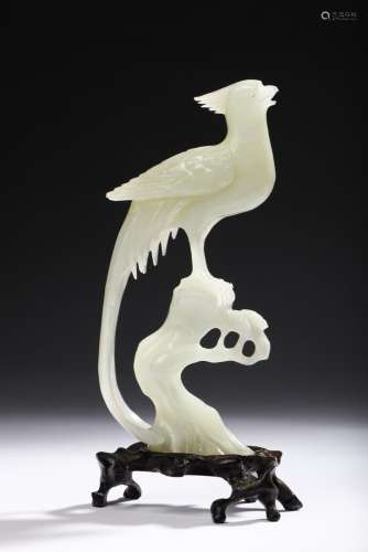 Chinese Art A jade carving depicting a bird China, 20th cent...