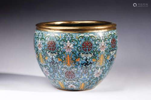 Chinese Art A cloisonnè enamel fish bowl China, 20th century