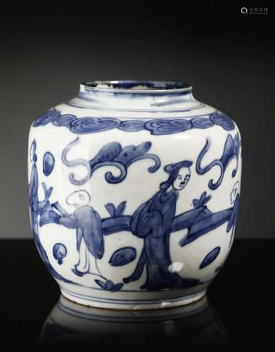 Chinese Art A blue and white porcelain jar China, Transition...