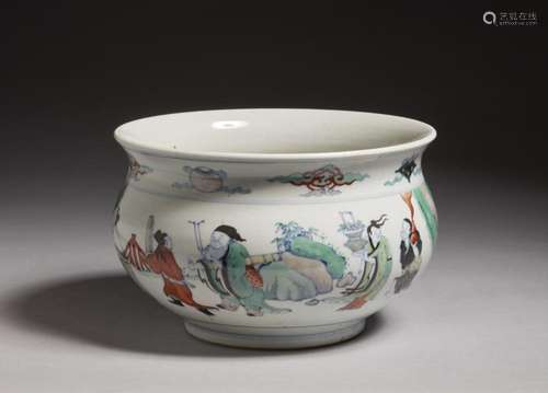 Chinese Art A large doucai porcelain censer bearing a Chengh...