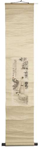 Chinese Art Painting of an old man China, Qing 19th century