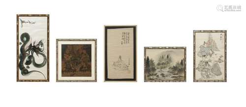 Chinese Art Five paintings China and Japan, 20th century