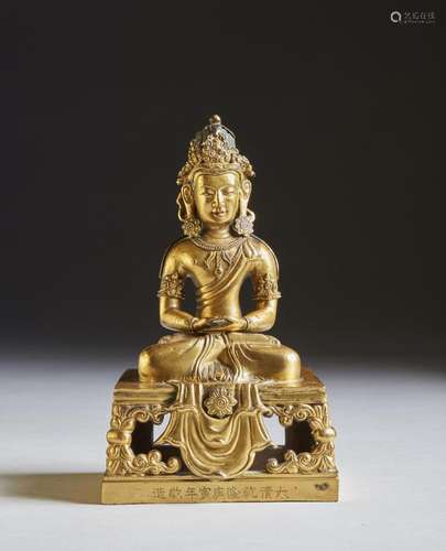 Himalayan Art A gilt bronze figure of Amitayus China, Qing d...