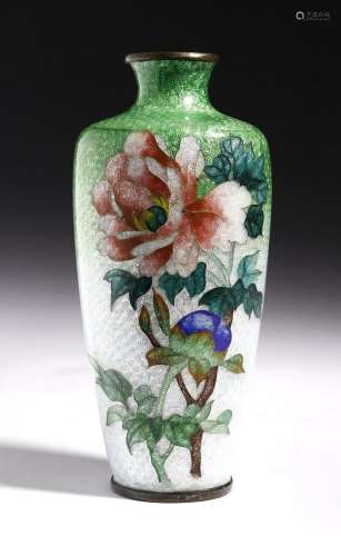 Japanese Art A small guilloche cloisonnè meiping vase Japan,...