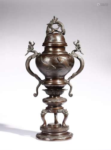 Japanese Art A bronze incense burner Japan, 19th century