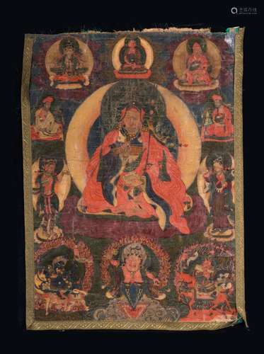 Himalayan Art A thangka depicting Padmasambhava Bhutan, 18th...