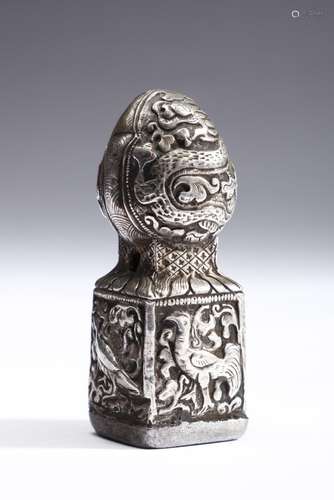 Himalayan Art A silver seal Tibet, 18th -19th century