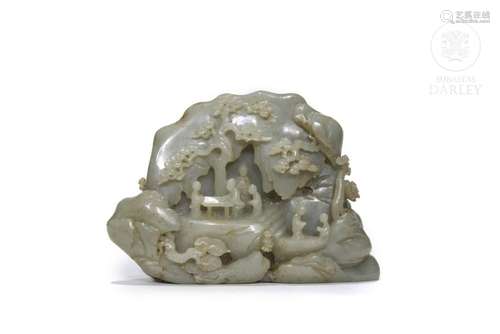 Carved jade figure "Mountain", Qing dynasty.