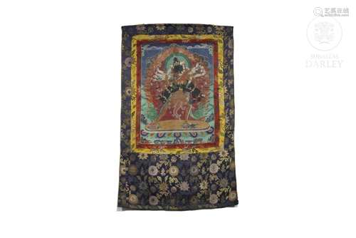 Thangka s.XIX "Chakrasamvara and Vajravarahi"