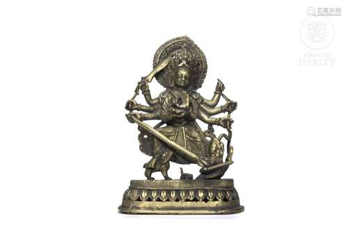 Bronze sculpture "Goddess Durga", 20th century