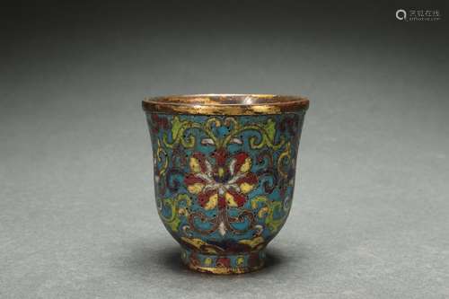 Cloisonne Cup, Qianlong Reign Period, Qing Dynasty