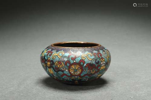 Cloisonne Water Pot, Qianlong Reign Period, Qing Dynasty