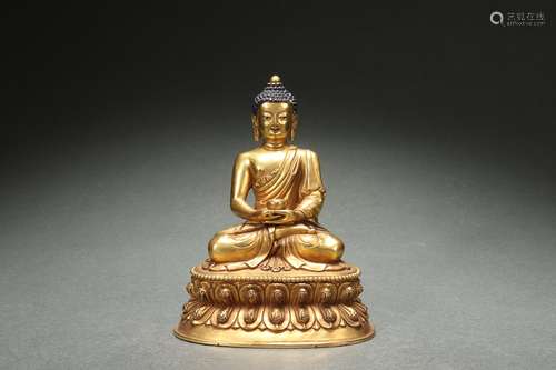 Gilt Bronze Statue of Medicine Buddha