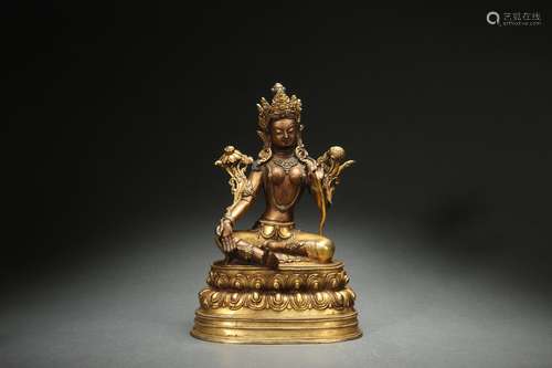 Gilt Bronze Statue of Tara