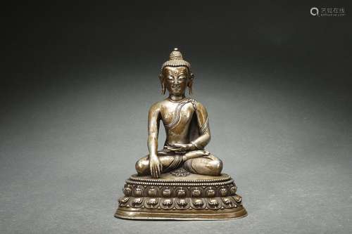 Silver-gilt Bronze Statue of Shakyamuni