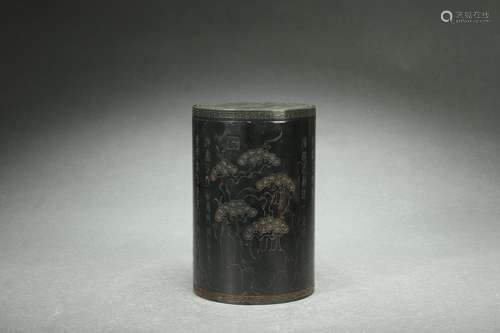 Jasper Brush Holder with Poem Design