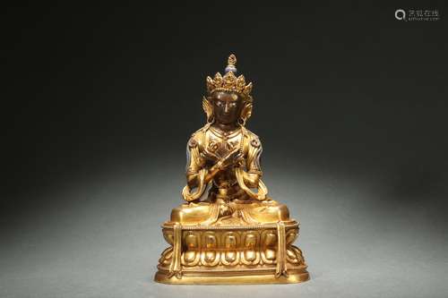 Gilt Bronze Statue of Vajra Woman Buddha