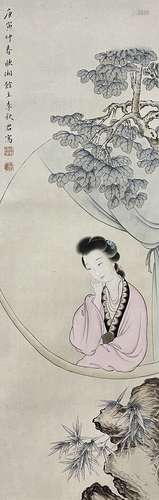 Beauty, Hanging Scroll, Li Qiujun