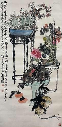 Scholar Decorations Painting, Hanging Scroll, Zhao Yunhe