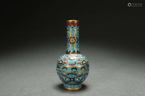 Cloisonne Vase, Qianlong Reign Period, Qing Dynasty