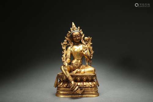 Gilt Bronze Statue of Tara