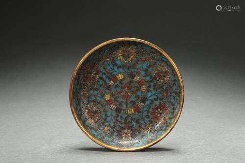 Chinese Cloisonne Dish