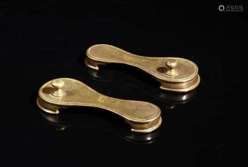 Indian Art A pair of brass paduka shoes Northern India, poss...