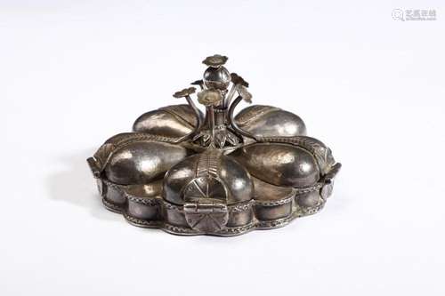 Indian Art A silver spice box India, 19th century