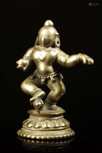 Indian Art A brass BalaKrishna figure India, Orissa, 17th ce...