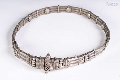 Indian Art A braided-wire silver belt Southern India, Andhra...