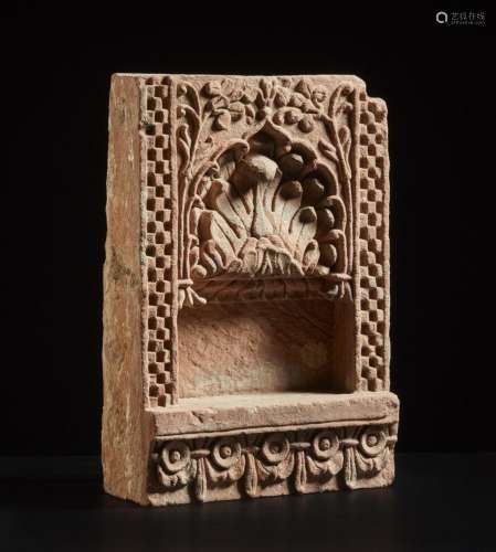 Indian Art A red sandstone shrine niche India, 19th century