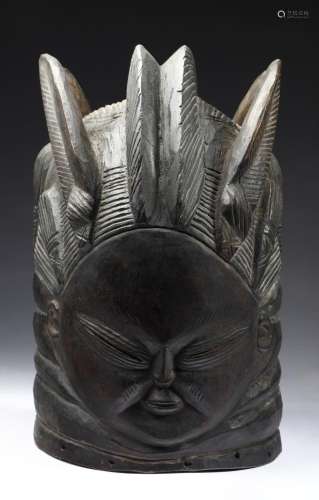 African art Sowei mask Mende, Sierra Leone
