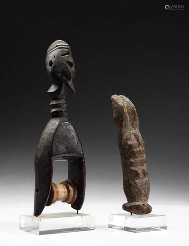 African art Loom pulley and Nommo Dogon, Mali