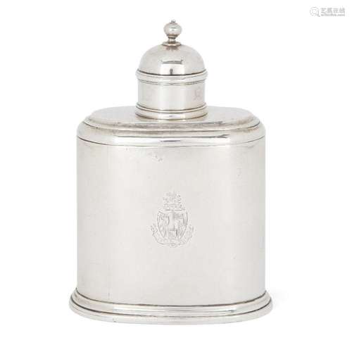 A GEORGE II SILVER TEA CADDY, LONDON, 1731, MAKER'S MARK...