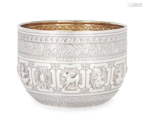 A VICTORIAN SILVER 'ZODIAC' BOWL, SHEFFIELD, 1874, H...