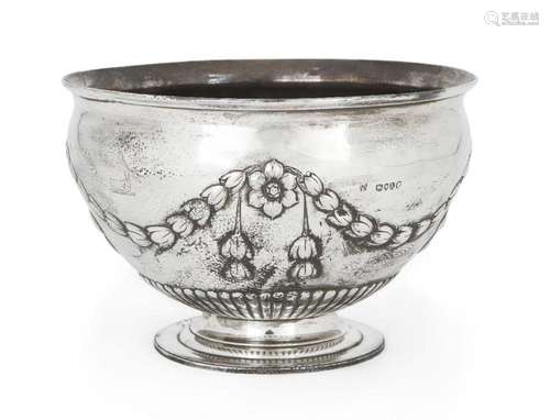 A VICTORIAN SILVER ROSE BOWL, LONDON, 1886, CHARLES STUART H...